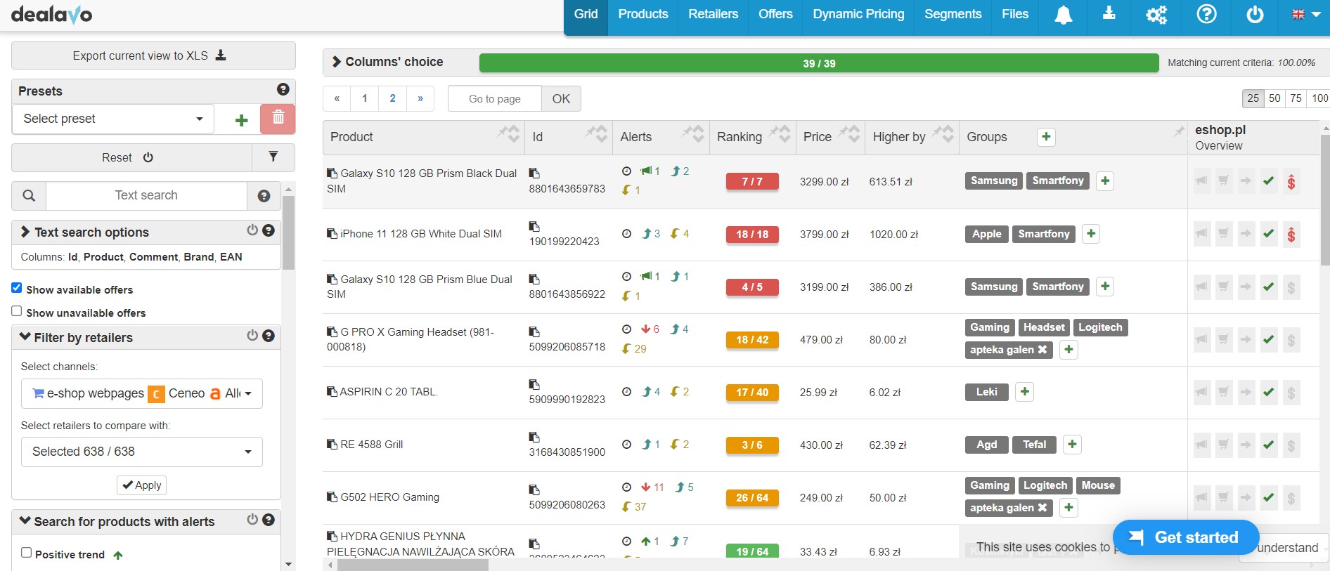 ecommerce price monitoring - screen 1